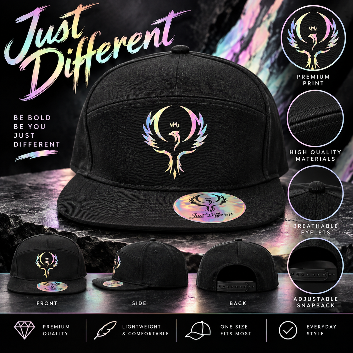 Just Different Phoenix Snapback Cap