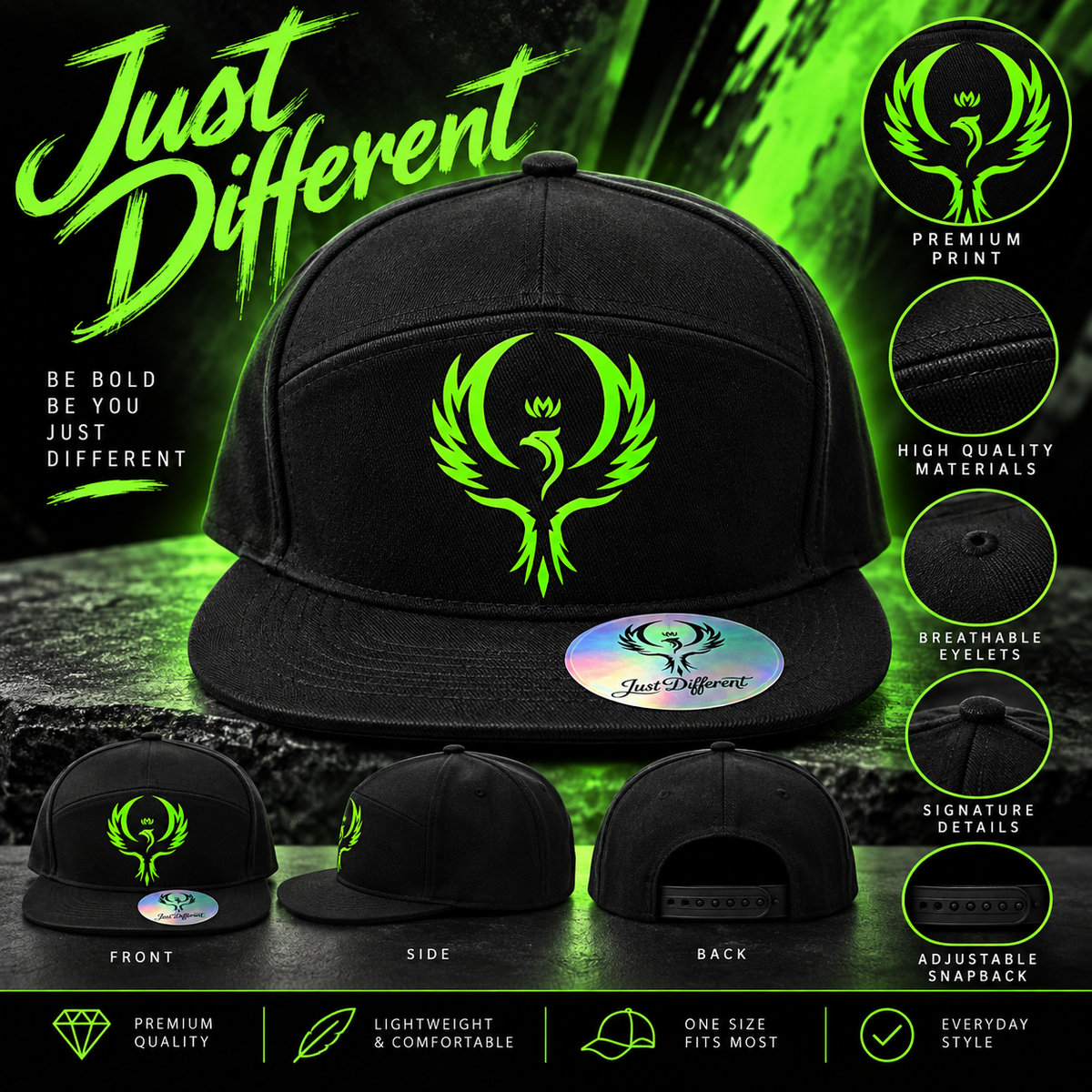 Just Different Phoenix Snapback Cap